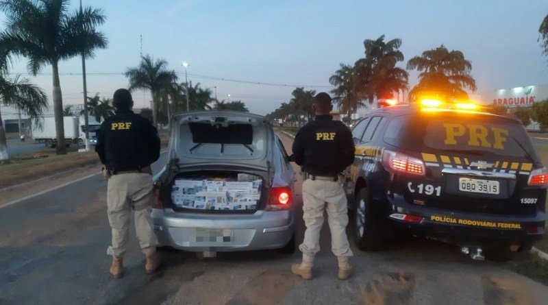 Imagem da operação realizada pela Polícia Rodoviária Federal